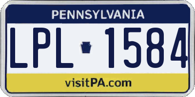 PA license plate LPL1584