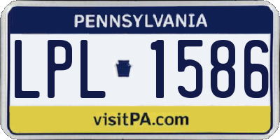 PA license plate LPL1586