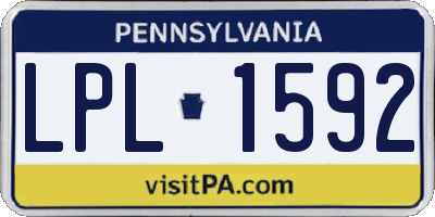PA license plate LPL1592