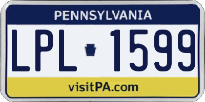 PA license plate LPL1599