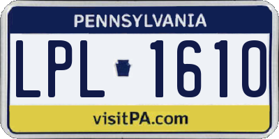 PA license plate LPL1610