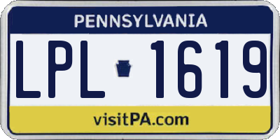 PA license plate LPL1619