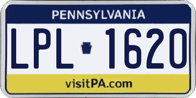 PA license plate LPL1620
