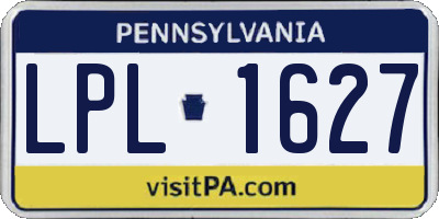 PA license plate LPL1627