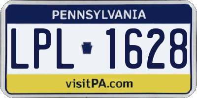 PA license plate LPL1628