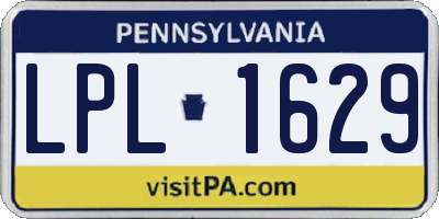 PA license plate LPL1629