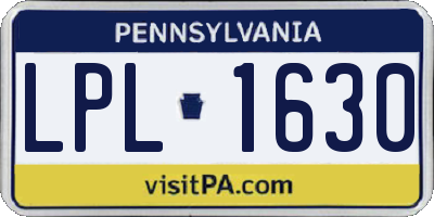PA license plate LPL1630