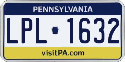 PA license plate LPL1632