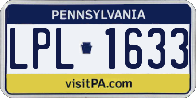PA license plate LPL1633