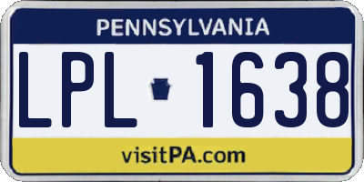PA license plate LPL1638