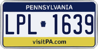 PA license plate LPL1639
