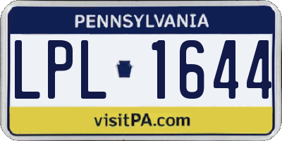 PA license plate LPL1644