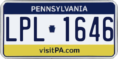 PA license plate LPL1646