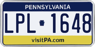 PA license plate LPL1648