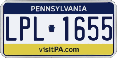 PA license plate LPL1655