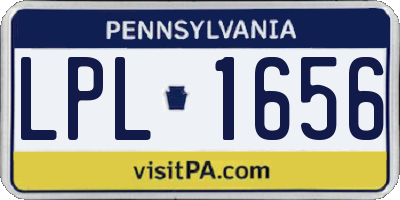 PA license plate LPL1656