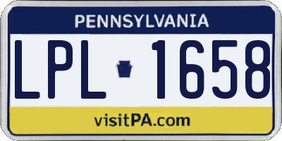 PA license plate LPL1658