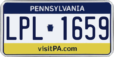 PA license plate LPL1659