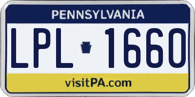 PA license plate LPL1660