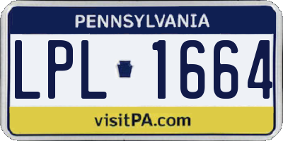 PA license plate LPL1664