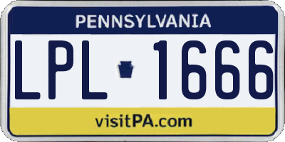 PA license plate LPL1666