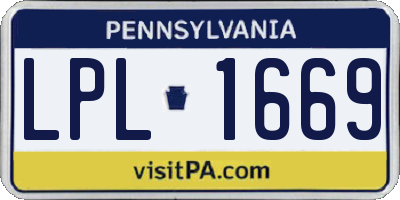 PA license plate LPL1669