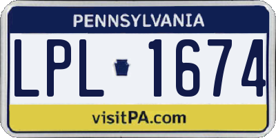 PA license plate LPL1674