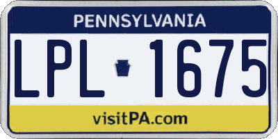 PA license plate LPL1675