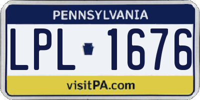 PA license plate LPL1676