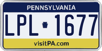 PA license plate LPL1677