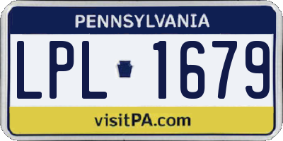 PA license plate LPL1679