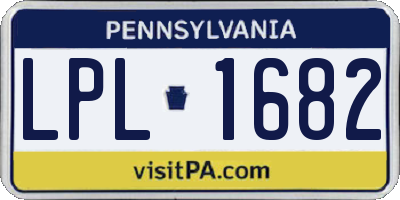PA license plate LPL1682