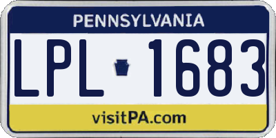 PA license plate LPL1683