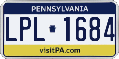 PA license plate LPL1684