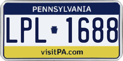 PA license plate LPL1688