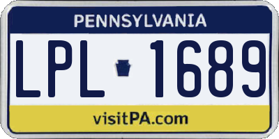 PA license plate LPL1689
