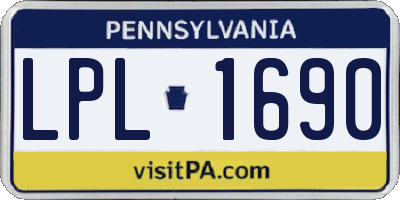 PA license plate LPL1690