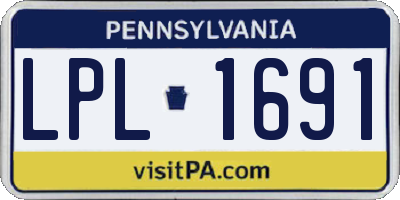 PA license plate LPL1691