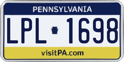 PA license plate LPL1698