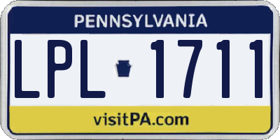 PA license plate LPL1711