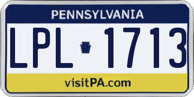 PA license plate LPL1713