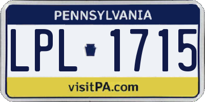 PA license plate LPL1715