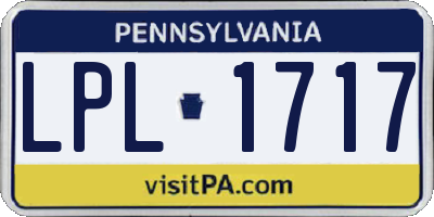 PA license plate LPL1717