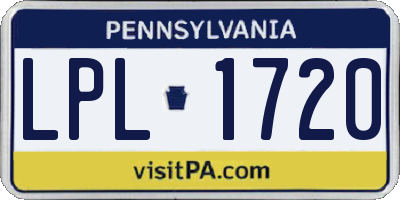 PA license plate LPL1720