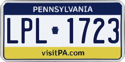 PA license plate LPL1723