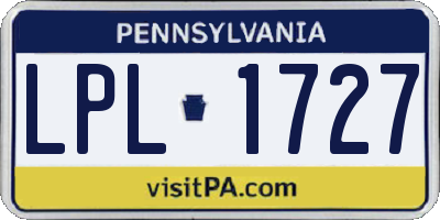 PA license plate LPL1727