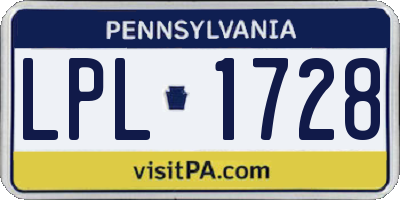 PA license plate LPL1728