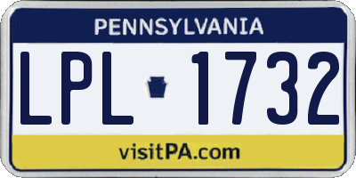 PA license plate LPL1732