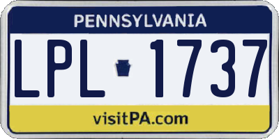 PA license plate LPL1737