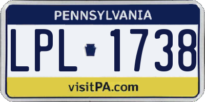 PA license plate LPL1738